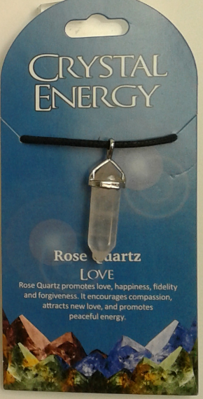 Crystal Energy Pendant Point - Love  Rose Quartz