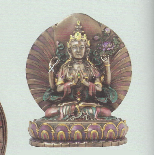 Avalokiteshvara Bronze 5 3/4 " statue