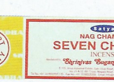Nag Champa incense 15 gram - Seven Chakras