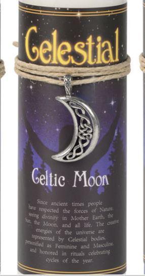 Pewter Pendant - Celestial - Celtic Moon