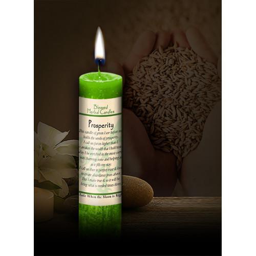 Prosperity Blessed Herbal Candle