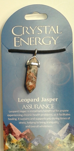 Crystal Energy Pendant Point - Assurance  Leopard Skin