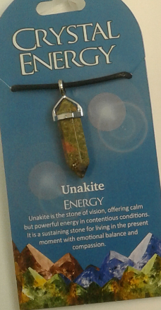 Crystal Energy Pendant Point - Unakite