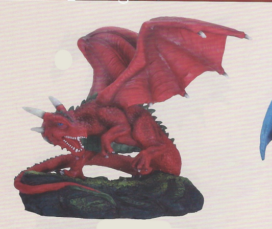 Fiero Dragon on Rock 7-3/4 resin