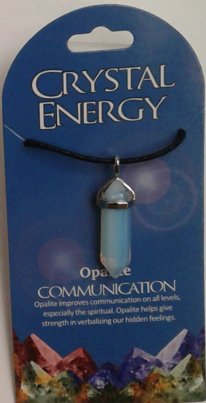 Crystal Energy Pendant Point - Communication  Opalite