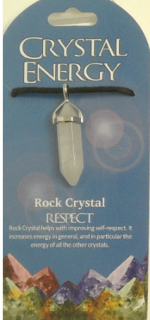 Crystal Energy Pendant Point - Respect  Rock Crystal
