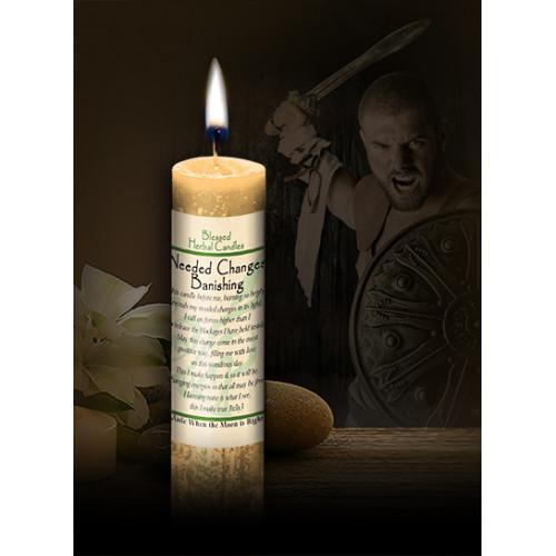 Needed Change/Banishing Blessed Herbal Candle