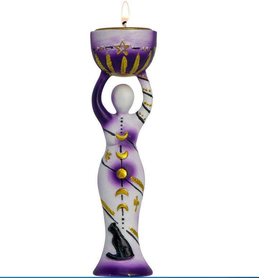 Candle Holder - Tea Light - Moon Goddess  7.5