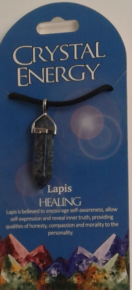 Crystal Energy Pendant Point - Lapis  Healing