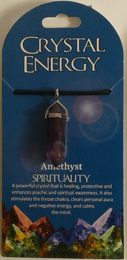 Crystal Energy Pendant Point - Spirituality / Amethyst